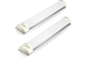 BrightArk 2G11 Lampadine LED 9W LED Tube Base a 4Pin,2G11 Lampada LED 48Pcs SMD2835 PLL a Spina Orizzontale for Lampada Fluorescente Equivalente da 18W(Rimuovere o Bypassare la Zavorra) AC85-265V 2Pez