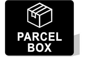 VAYFONI Parcel Box Sign - 11cm x 9cm Self-Adhesive Parcel Box Sticker - For Home, Office, Mailbox - Clear Delivery Reminder - Prevent Lost Packages (Black)