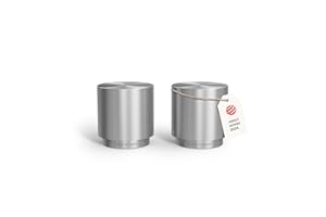 ‎LARS NYSØM LARS NYSØM Zestaw solniczek i pieprzniczek | Stal nierdzewna solniczka, minimalistyczny design, łatwe do napełnienia (Stainless Steel)