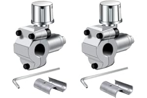 DEDC 2 Kit di BPV-31 Valvole Rubinetto a Penetrante di Proiettili Compatibili con Tubi da 1/4, 5/16, 3/8 pollici Sostituito BPV31D, GPV31, AP4502525, MPV31, GPV14, GPV38, GPV56 Argento