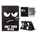 Produktbild Tablet Schutzhülle für Apple iPad Pro 9,7" Don't Touch My Pad Tasche mit Auto Sleep / Wake-up Funktion und Magnetverschluss Case Kunstleder Etui Hülle Book Cover schwarz