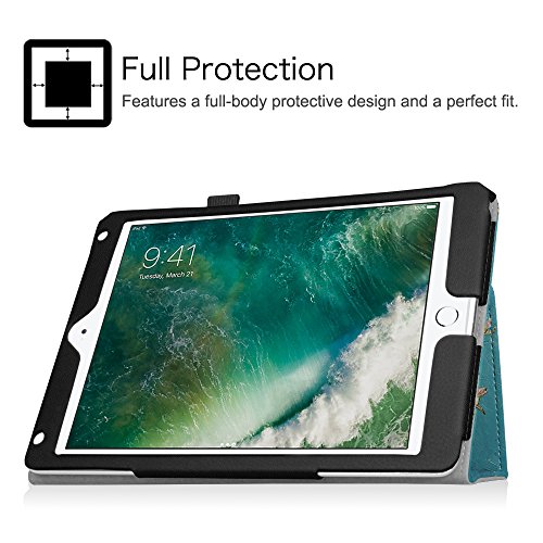 Fintie iPad 9.7 Zoll 2017 / iPad Air 2 / iPad Air Hülle – [Eckenschutz] Slim Fit Folio Kunstleder Schutzhülle Case Cover mit Auto Schlaf / Wach Funktion für Apple iPad 2017 Neue Modell 9.7″ Retina Display Tablet, iPad Air 1/2, Mandelblüten - 6