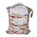2-Zip Washable Baby Cloth Diaper Nappy Bag Elephant Pattern