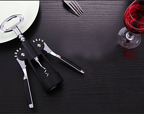 Flügel Korkenzieher Weinöffner, GWCLEO Edelstahl Luxus Rotwein Flaschenöffner Flügel Korkenzieher - 5