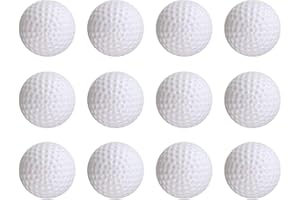 COUDUAN 12Pcs Practice Plastic Golf Balls,Cheap & Useful,42mm Practices Ball,Air Flow for Airflow,Outdoor Indoor Training Kids Swing Driving Range Home Games,Provides Unparalleled Tactile Feedback,White