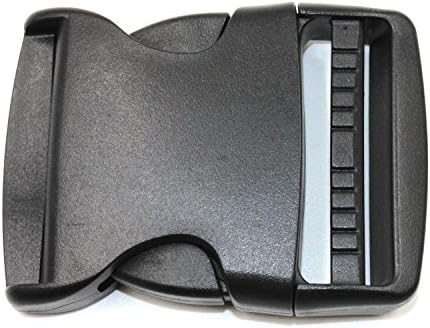 NOVATEC Black HIGH QULAITY NON-RECYCLING Plastic Delrin Clip Buckles Single Side Release Webbing Strap Bum Travel Bags Pack Backpack Luggage Fasten Flat Dual Adjustable Inner size 20mm 25mm 38mm 50mm (25mm inner side) (25MM)
