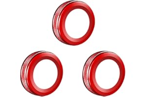 HUAMENGYUAN 3 piezas Anillo Perilla De Aire Acondicionado,Botón de volumen de radio Cubiertas Decoración perilla volumen aire acondicionado de coche Compatible con Mercede A/B/E/Class/GLK/GLA/CLA/GLE/ML/GL