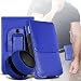 Produktbild N4U ONLINE Nokia Lumia 525 Premium PU Leder Gürteltasche Schutzhülle & Mini Kapsel Reiseladegerät wieder aufladbar Laut Bass Lautsprecher 3.5mm mm Stecker zu Stecker Input - blau