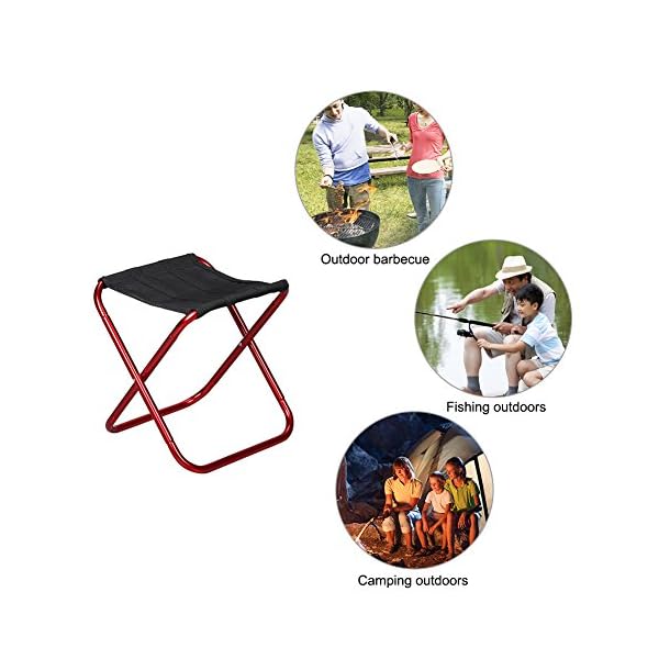 Sue-Supply Ultraleicht Alu Hocker klappbar Sitzhocker Klappstuhl Faltbar für BBQ, Camping, Angeln, Reisen, Wandern… – Bild 5
