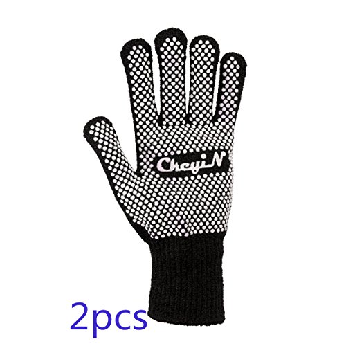 Ckeyin ® 2pcs Hair Straightener Curling Wand Protective Heat Resistant Gloves for Left Hands