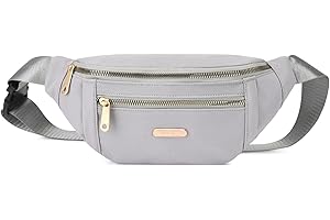 ANPTER Sac Banane Homme Femme Sac de Randonnée Sacoche Bandoulière de Ceinture Outdoor Sport Waist Pack Fanny Pack,Gris