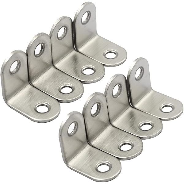 Bivethoi 20-Pack Flat Straight Brace Brackets – 1-1/2" Stainless Steel Mending Plates, Countersunk Holes, With Screws, For Wood Cabinet & Furniture Reinforcement