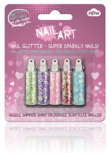 NPW Nail Art Glitter, Pretty Party Nails - Pack of 5