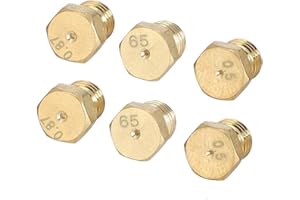 EASYBYMALL 6-teiliges Brenner-Gas-Erdgas-Kochfeld für LPG-Umbausatz, Düsen, Einspritzdüsen-Set, für Propan für LPG-Erdgasleitung, DIY-Brennerteile