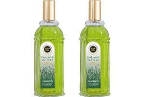 Eau de Cologne Vetyver - Christine Darvin - Hespéridé et Boisé - Made in France - 97% d'ingrédients d'origine naturelle - Spray 250 ml - Petit prix - Lot de 2