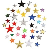 31 PCS Patchs Étoiles Broderies Thermocollantes - Appliques Écusson Pour T-Shirt, Jeans, Vêtements