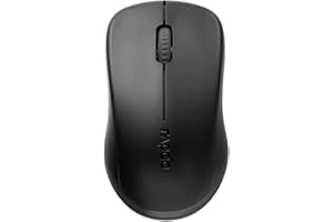 Rapoo 1620 Mysz Optyczna Bezprzewodowa, Komputerowa, do laptopa, USB, z Bluetooth i WiFi 2,4 GHz, Oburęczna, z 12-miesięczną żywotnością Baterii, Czarna