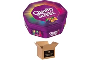 SHOPIOR Christmas Sweet Treats Assortment Tub – Sweets Box with Love Hearts, Refreshers, Drumsticks for Kids & Adults 600g (Pack 1, Quality Street-600g)