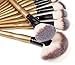 VALUE MAKERS 32-Piece Professional Synthetic Hair Makeup Brushes- Premium Wooden handle Make Up Brush Set- Kabuki Foundation Blusher Powder Foundation Eye shadow Eyeliner Lip Brush-Make Up Brush Kits with Travel Pouch (32Pcs,Black Bag)