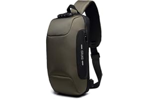 OZUKO Sling Cross Body Backpack, USB Anti-Theft Men's Chest Bag Casual Shoulder Bag