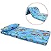 Produktbild Festnight Kinder Klappmatratze Faltmatratze Reisebettmatratze mit Kissen Klappbar Kinderbettmatratze 120x60x6cm Flugzeugmuster