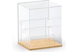 ACRLIE Vitrine pour Collection Object, Boite Plexiglas de Rangement 4 Niveaux Transparente Support pour Figurine, Vitrine Salon de Comptoir Anti-poussière Organisateur Boite Acrylique Meuble