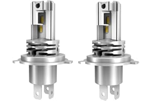 Mefluctuate Halogen Auto Lampen H4, 55W 300% Helligkeit als Halogenlampen11000LM 6000K Kaltes Weiß,1:1 Mini-Größe, 2 Stück