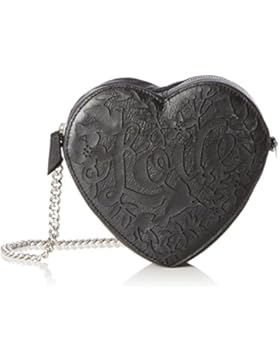 kaviar gauche Damen Love Heart Bag Umhängetasche, 6x16x17 cm