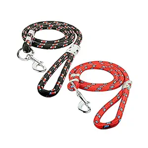 LOKO Nylon Dog Leash Durable Leash for Running Training Pet Leashes for Large Cats and Puppys Rope with Strong Hook - (Color May Vary) Large Pack of 2.