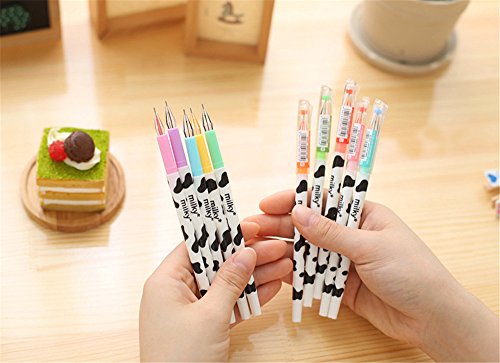 Affe 12  pcs Cute Diamond Bol  grafo de gel Milky Vaca Coreano De Escritura Bol  grafos kawaii papeler  a material escolar oficina escuela suministros