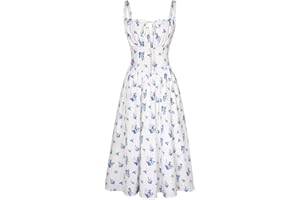 Scarlet Darkness Floral Print Corset Dress Ruched Bust Flowy Summer Dress