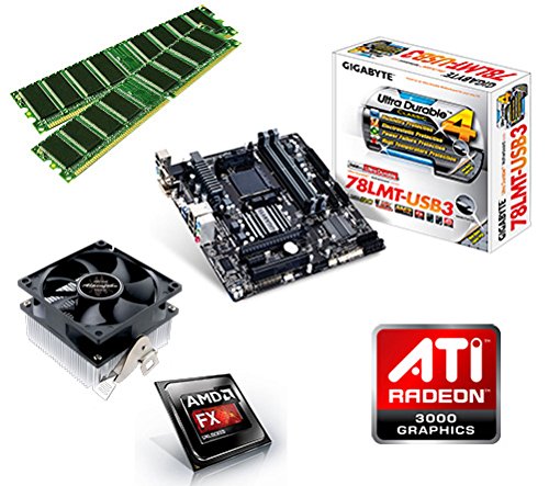 One PC Aufrüst-PC | AMD FX-Series Bulldozer FX-6300, 6x 3.50GHz | montiertes Aufrüstset | Mainboard: Gigabyte GA-78LMT-USB3 | 16 GB RAM (2 x 8192 MB DDR3 Speicher 1600 MHz) | CPU Mainboard Gehäuse Bundle | Grafik: ATI Radeon HD 3000 | Gehäuse: Cooler Master K280 USB3.0 | 600 Watt LC-Power, 120mm leise | komplett fertig montiert inkl. 24 Monate Garantie! - 2