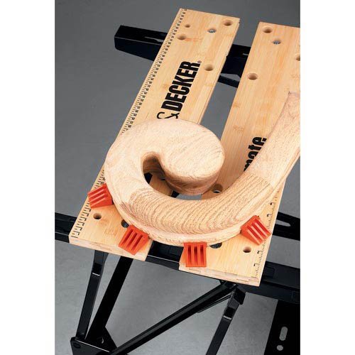 Black+Decker Workmate 536, Universal-Werkbank, Spanntisch, 2 einstellbare Arbeitshöhen (595mm /775mm), bis 160kg belastbar, massive Stahlkonstruktion, Einhandbedienung, Eigengewicht: 11 kg, WM536 - 5