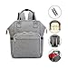 Produktbild Wemk Multifunktions-Wickeltasche für Babys – Hohe Kapazität wasserdicht Reiserucksack Wickeln Windeltasche Baby-Rucksack mit Kinderwagen-Riemen (Grau)