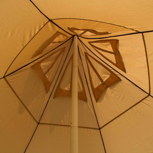 10T Captiva 6 – Schirm-Sonnendach 31m² Hexagon mit Aufstellstange wasserabweisend 90% UV-Schutz - 15