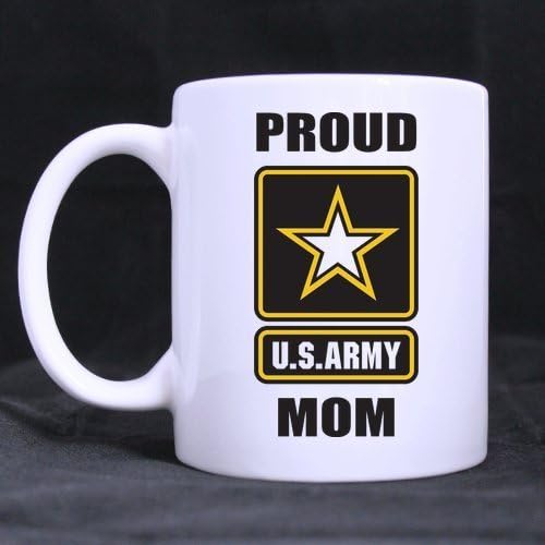 Mother's Day Gift Mug - Military Mug, Proud U.S. Army MOM White Ceramic Coffee Mugs Cup - 11oz sizes