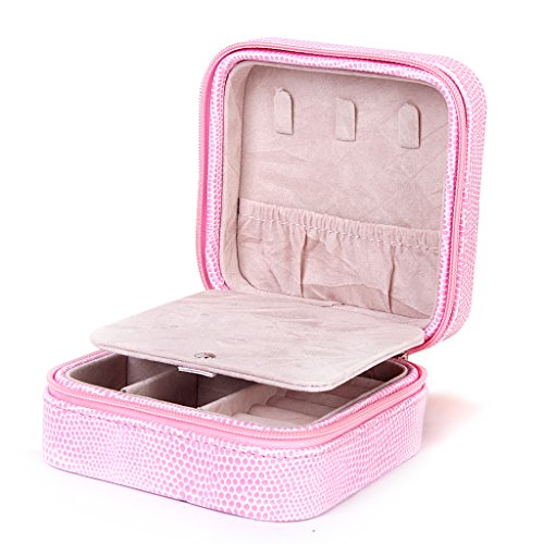Schmuckschatullen Portable Schmuck Box Transporttasche Ohrring Ring Halskette Armband Veranstalter Halter - 5