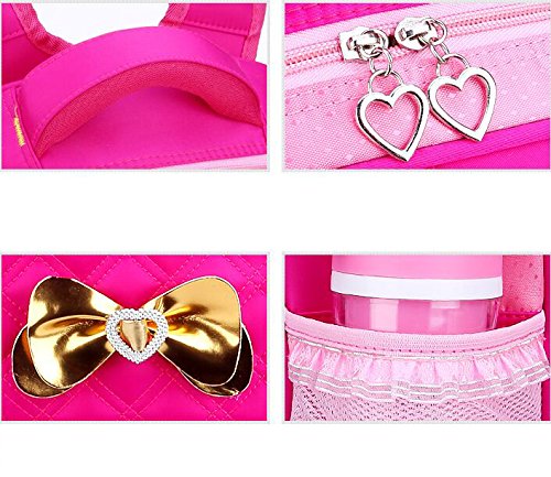 Puretime Girls Cute Pu Leather School Backpack Satchel Travel Bag Princess Style