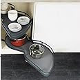 DBR Kitchen Soft Close Revolving Storage Baskets Swing Tray Magic Corner for Cabinet Blind Corner (RIGHT OPENING, GRAY)