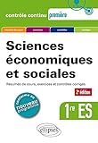 Sciences économiques et sociales (SES) - Première ES - 2e édition mise à jour conforme au nouveau programme