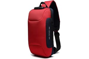 OZUKO Sling Cross Body Backpack, USB Anti-Theft Men's Chest Bag Casual Shoulder Bag