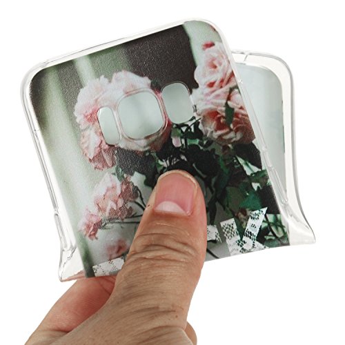 Galaxy S8 Plus Hülle,HandyHülle für Samsung Galaxy S8 Plus,Leeook Kratzfeste Scratch-Resistant Hülle TPU Case Schutzhülle Silikon Crystal Kirstall Clear Case Durchsichtig Kreative Fuck Rose Malerei Muster Transparent Weichem Silikon Schutzhülle Handy Gürtel Tasche Schutzhülle Hülle Case Cover Abdeckung Etui TPU Bumper Schale für Samsung Galaxy S8 Plus + 1 x Schwarz Eingabestift-Fuck Rose - 4