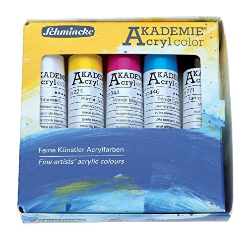 Schmincke Kartonset 5x20 ml Acryl Primärtöne 76 730 097 Sonderaktion