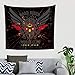 Produktbild XJJ88 Punk Metal Skull Design Tapisserie Kreatives Design klein Wandbehangteppiche - Unheimlicher Schädel Musterdruck für Schlafzimmer