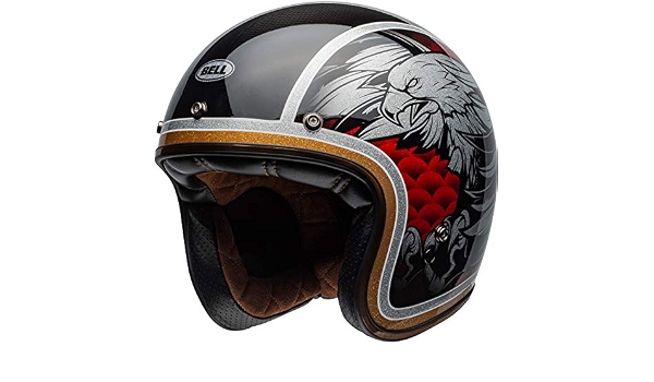 BELL Custom 500 Carbon Osprey Casco Aperto da Moto - Nero Giallo, S : Auto  e Moto