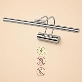 SekaTech Chrome Case LED Flute Sconce | 6W | 3200K Daylight | 35cm | Wall Mounted Mirror/Table/Picture/Bathroom Mounted Decorative Light | IP2