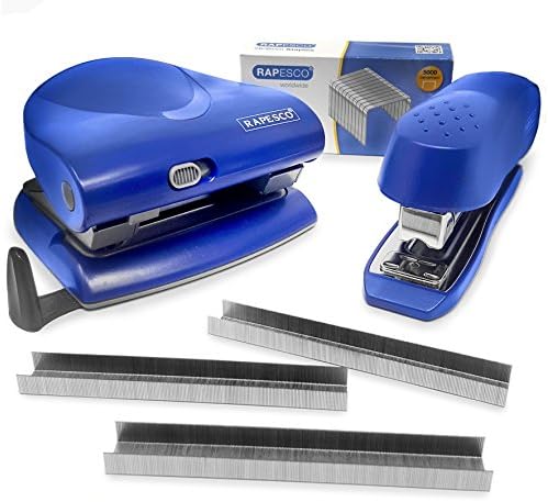 Rapesco Stapler Set with Luna Stapler, P-830 Hole Punch and 5,000 26/8mm Staples