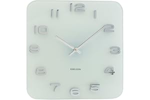 Karlsson KA4399 zegar ścienny vintage szkło biały, 35 x 35 cm