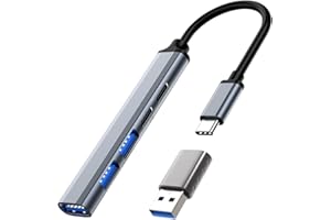 SCHITEC Hub USB C 5 in 1 USB 3.0 Hub USB Type C Adattatore USB C Multiporta USB C Hub Docking Station USB C 65W Power Delivery hub Dati con Adattatore USB C a A per Laptop pc Windows e Altri