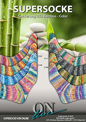 ONline Supersocke Bambus-Color 4-fädig 100 g Sockenwolle 2112 - 3